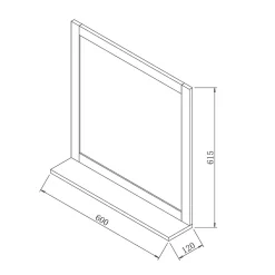 Swiss Aqua Technologies Miroir avec étagère Naturel Home 60x61,5 cm, bois (HOMEZRC)* Miroir Simple