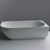 Swiss Aqua Technologies Nelly 175x82 cm Baignoire droite Autoportante orientation droite en marbre coulé, Blanc (NEL1700P)* Baignoire Droite