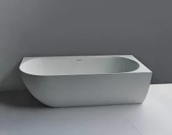 Swiss Aqua Technologies Nelly 175x82 cm Baignoire droite Autoportante orientation droite en marbre coulé, Blanc (NEL1700P)* Baignoire Droite