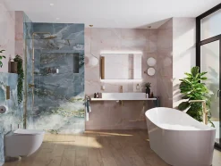 Swiss Aqua Technologies Walk-in 120x200cm Paroi en verre Crystal Glass 8 mm anticalcaire, avec bras et profilés or* Paroi De Douche