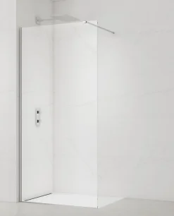 Swiss Aqua Technologies Walk-in 110x200cm paroi Crystal Glass 8 mm anticalcaire+bras et profilés chrome brillant SATBWI110PR