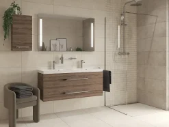 Swiss Aqua Technologies Walk-in 110x200cm paroi Crystal Glass 8 mm anticalcaire+bras et profilés chrome brillant SATBWI110PR