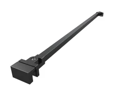 Swiss Aqua Technologies Walk-in Set Paroi de douche 77x200cm fixe en verre fumé + Bras de montage + Profilé, Noir (WI80KS-SET)