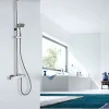 Bernstein Système de douche thermostatique 3011 Basic avec douchette à main - Tête de douche 20x20cm