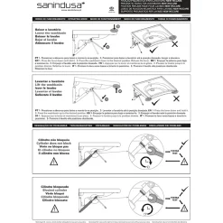 Sanindusa Système d'inclinaison pneumatique pour lavabo PMR droit NewWCCare blanc