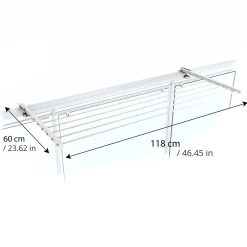 Foxydry Système rabattable blanc pour rambarde 118x63x8 cm Duo