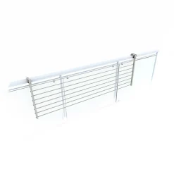 Foxydry Système rabattable blanc pour rambarde 118x63x8 cm Duo