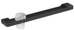 Pellet Tablette de lavabo porte verre ALUR - Coloris : Noir mat* Etagère Salle De Bains