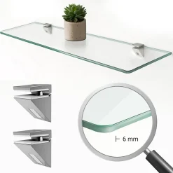 Tulup Tablette en Verre 50x13 cm Minimaliste Design Pour Miroir