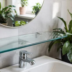Tulup Tablette en Verre 50x13 cm Minimaliste Design Pour Miroir