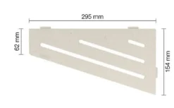 Schluter Tablette murale de douche SHELF- E- S3 - CURVE - aluminium structuré Noir mat - 62 x 295 x 154 mm