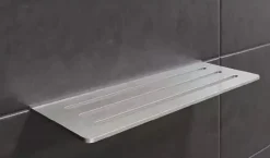 Schluter Tablette murale de douche Shelf-W-S1 - Coloris: inox brossé - En acier inoxydable - Dimensions: 300 x 115 mm - Modèle : floral* Etagère Salle De Bains