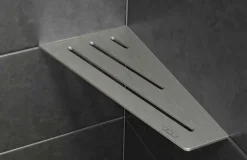 Schluter Tablette murale de douche SHELF- E- S3 - FLORAL - acier inox brossé - 62 x 295 x 154 mm* Etagère Salle De Bains