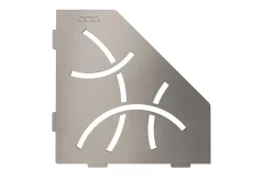 Schluter Tablette murale de douche Shelf- ES 2 CURVE - Coloris: inox brossé -- En acier inoxydable - 195 x 195 mm
