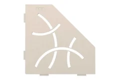 Schluter Tablette murale de douche Shelf- ES 2 CURVE - Coloris: inox brossé -- En acier inoxydable - 195 x 195 mm