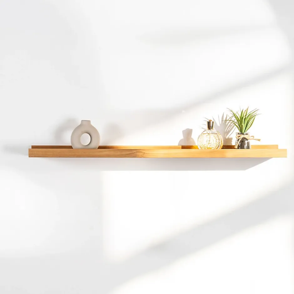 Wanda Collection Tablette étagère Helvine salle de bain en teck massif 90cm