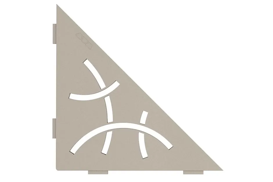 Schluter Tablettes d'angle de douche Shelf- E-S1 - CURVE - Acier inoxydable inox brossé - 210 x 210 mm