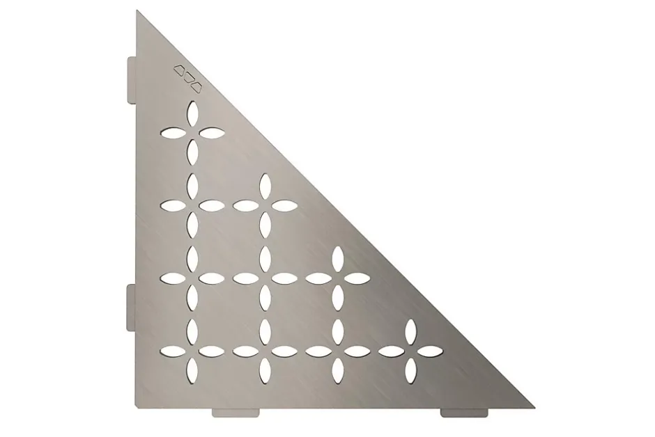 Schluter Tablettes d'angle de douche Shelf- E-S1 - CURVE - Acier inoxydable inox brossé - 210 x 210 mm