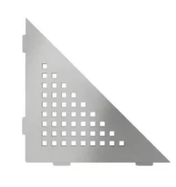 Schluter Tablettes d'angle de douche Shelf- E-S1 - FLORAL - Acier inoxydable inox brossé - 210 x 210 mm* Etagère Salle De Bains