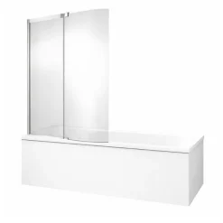 Jacob Delafon Tablier bain compatible toutes baignoires rectangulaires, installation angle, 180x90x60cm, Blanc + Pare bain Malice