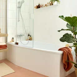 Jacob Delafon Tablier bain douche Bastille installation en angle blanc brillant* Tablier Et Habillage De Baignoire