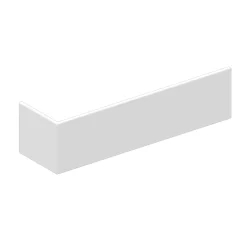 GoodHome Tablier de baignoire asymétrique frontal 160x90 cm, blanc, Teesta