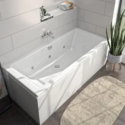 Allibert Tablier de baignoire frontal blanc Fix'alu 180 cm* Tablier Et Habillage De Baignoire