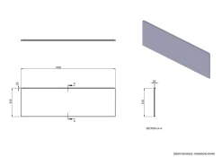 Balneo Tablier de baignoire frontal blanc Panel 170 cm* Tablier Et Habillage De Baignoire