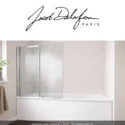 Jacob Delafon Tablier de baignoire installation en niche blanc mat + pare bain Malice