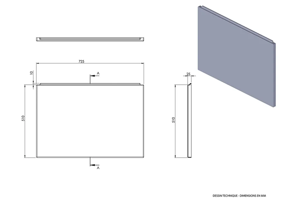 Balneo Tablier de baignoire latéral blanc Panel 75 cm