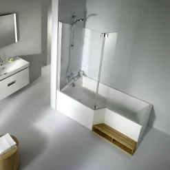Jacob Delafon Tablier pour baignoire Neo installation en angle blanc mat* Tablier Et Habillage De Baignoire
