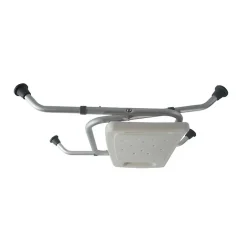 Identités Tabouret de douche - Chaise de douche, 812031 courbé pliant blanc, pliable pour le ranger et le transporter facilement
