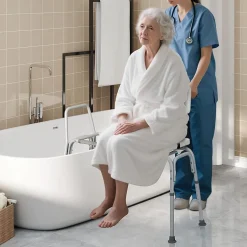 Giantex Tabouret de Douche Coulissant, Banc de Douche Autonomie Hauteur Réglable, Personnes Handicapées Âgées,Charge 160KG* Siège De Douche