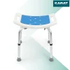 Floordirekt Tabouret de douche et de bain Noah Réglable en hauteur Facile à  nettoyer Pieds en caoutchouc antidérapant jusqu'à  136 kg* Siège De Douche