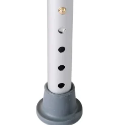 Homcom Tabouret de douche réglable en hauteur siège de douche ergonomique pieds antidérapants charge max. 136 Kg alu HDPE blanc