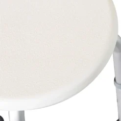 Homcom Tabouret de douche réglable en hauteur siège de douche ergonomique pieds antidérapants charge max. 136 Kg alu HDPE blanc