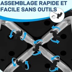 Homcom Tabouret de douche réglable en hauteur siège de douche ergonomique pieds antidérapants charge max. 136 Kg alu HDPE noir* Siège De Douche