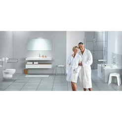 Spirella Tabouret grand siège de douche HOCKER Blanc Max 130kg* Siège De Douche