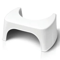 Wellcare Tabouret physiologique de toilette en plastique blanc* Barre D'Appui