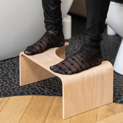 Wellcare Tabouret physiologique de toilette en bois* Barre D'Appui
