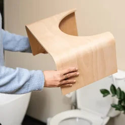 Wellcare Tabouret physiologique de toilette en bois* Barre D'Appui