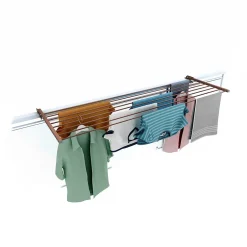 Foxydry Étagère balcon pliable 2 sens corten 118x63x8 cm Duo* Etendoir À Linge