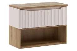 Furnidea Étagère basse suspendue pour meuble sous vasque 50 cm NOVA chêne Coast Evoke