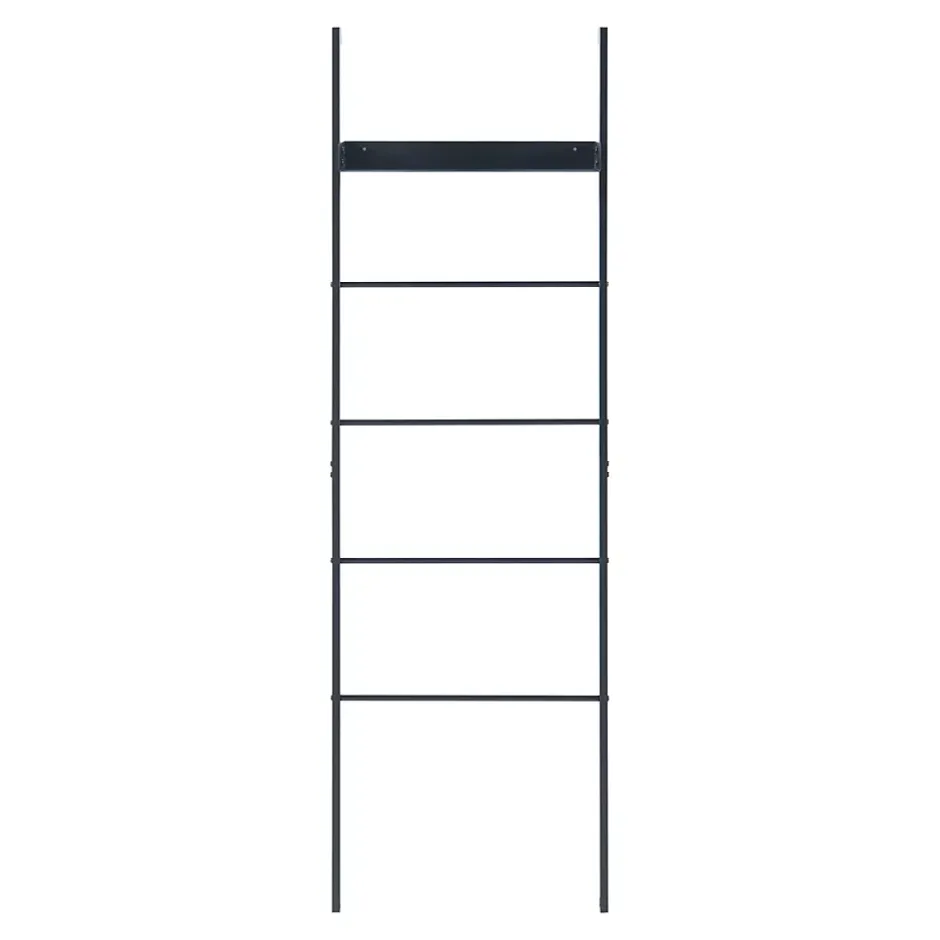 [En.Casa] Étagère échelle Oeksnes acier 160 x 50 x 28 cm noir en.casa* Etagère Salle De Bains