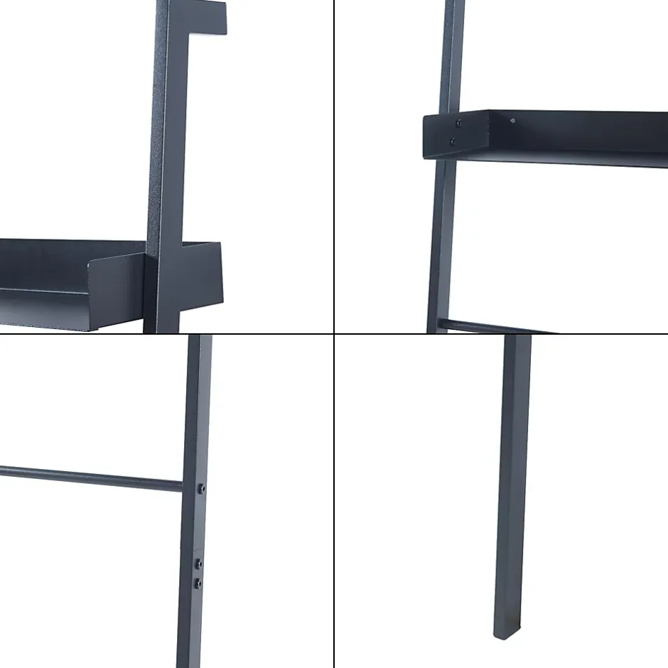 [En.Casa] Étagère échelle Oeksnes acier 160 x 50 x 28 cm noir en.casa* Etagère Salle De Bains