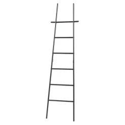 [En.Casa] Étagère échelle Oeyer acier 170 x 45 x 2 cm noir en.casa* Etagère Salle De Bains