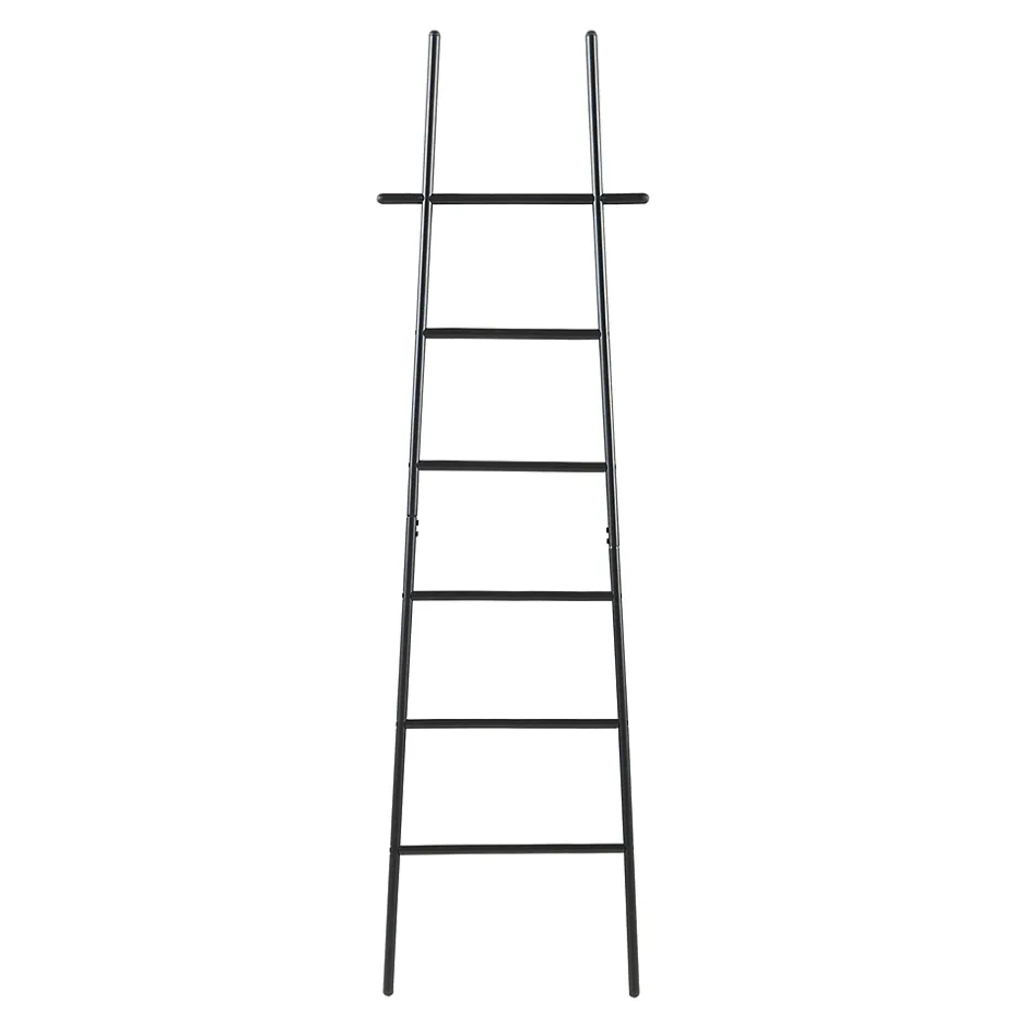 [En.Casa] Étagère échelle Oeyer acier 170 x 45 x 2 cm noir en.casa* Etagère Salle De Bains
