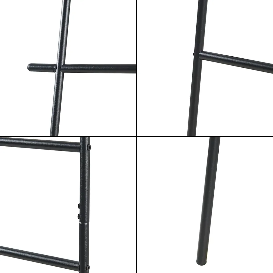 [En.Casa] Étagère échelle Oeyer acier 170 x 45 x 2 cm noir en.casa* Etagère Salle De Bains