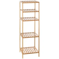 5Five Étagère colonne 4 niveaux Bambou Mix N' Modul -* Etagère Salle De Bains