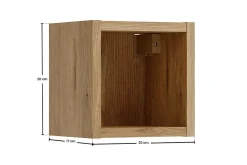 Furnidea Étagère cube de salle de bain suspendue 20 x 20 cm NOVA chêne Coast Evoke
